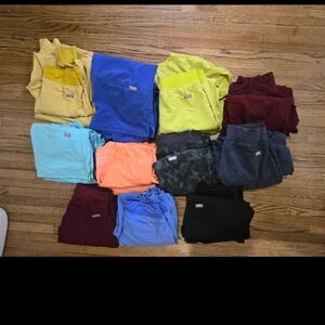 Figs Yellow and Blue Track Pants & Joggers Collection